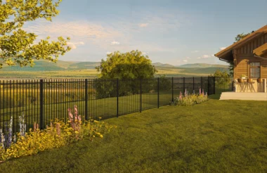 Alexandria picket top fence