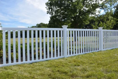 Norwalk closed picket fence along property line