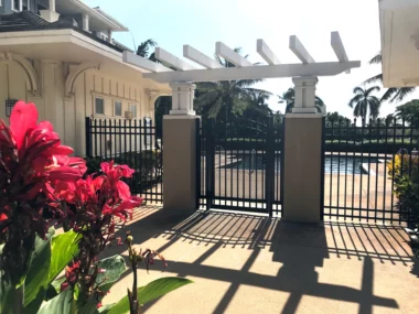 Newcastle spear top picket fence and walk through gate
