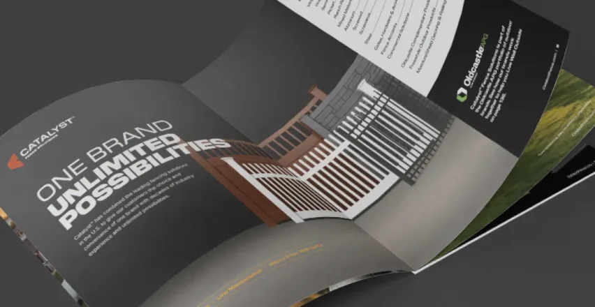 Catalyst catalog open on a surface