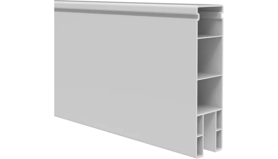 A gray, rectangular, hollow plastic board with multiple vertical compartments inside, displayed against a white background. The board has a flat surface with a groove along the top edge.